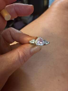 18K GP 925 sterling silver moissanite Ring (R123)